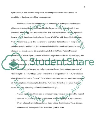 Human Rights Cannot Be Both Universal and Political