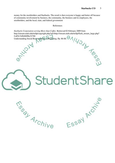 Societal Responsibility of Starbucks Corporation