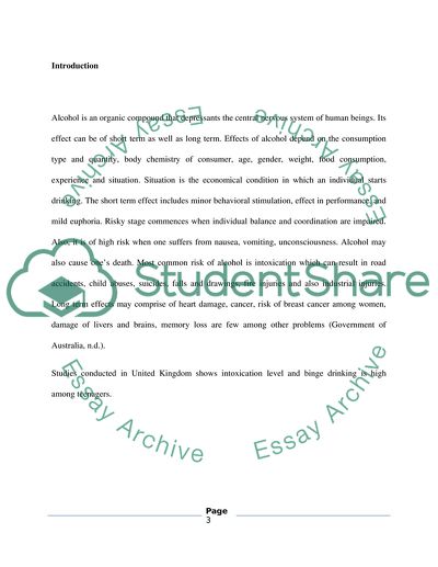 NURSING ASSIGNMENT Substances- alcohol