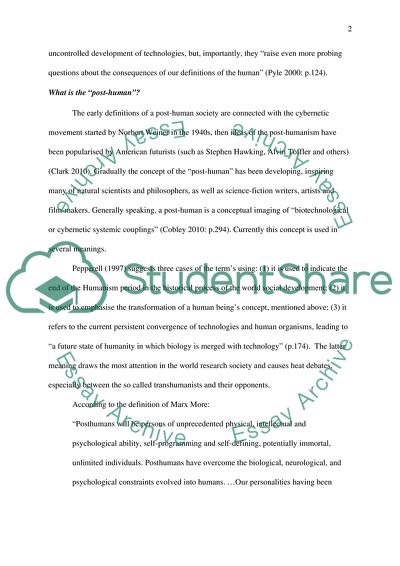 What Is Meant by The Concept of The Post-Human