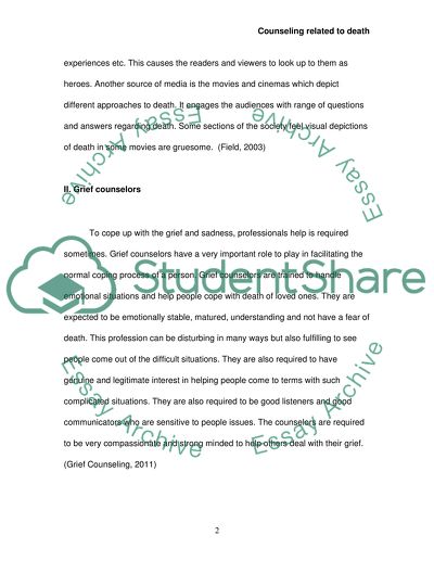 Counseling Related to Death