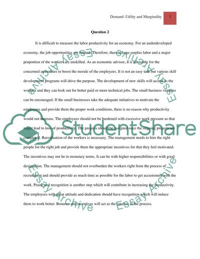 Demand: Utility and Marginality