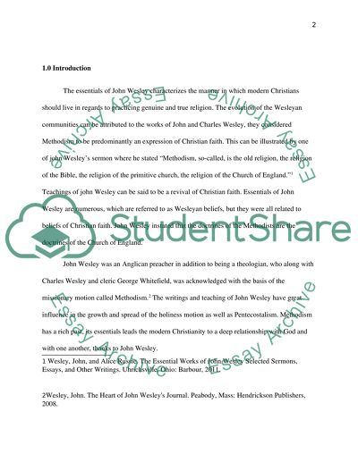 The Essentials of John Wesley