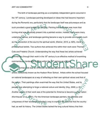 The Use of Landscape Painting as a Means of Commentary