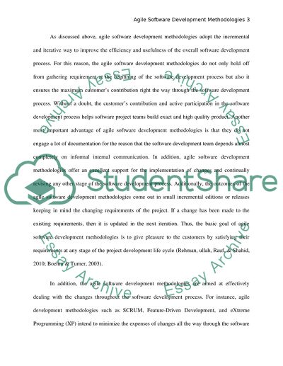 Agile Software Development Methodologies