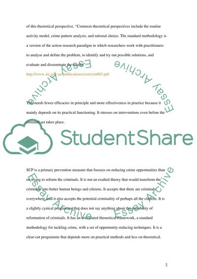 The Theory of Crime Prevention