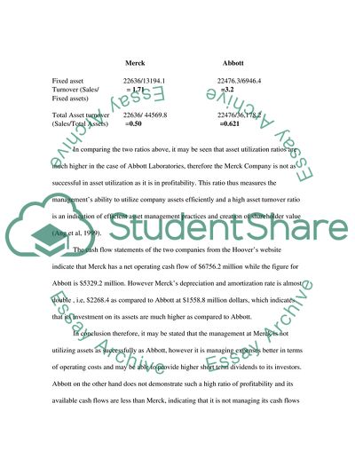 Ratio Analysis and Statement of Cash Flows Paper: