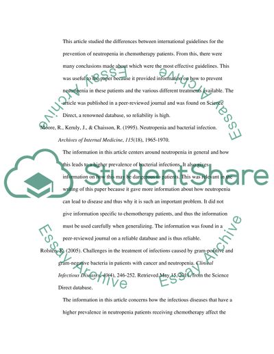 Neutropenia in the chemotherapy patient