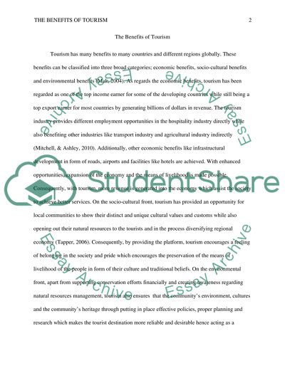 The Benefits of Tourism