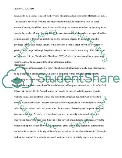 The Sound Is Used by Humans and Animals for Communication