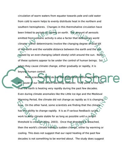 Current Climate Change and Mitigation