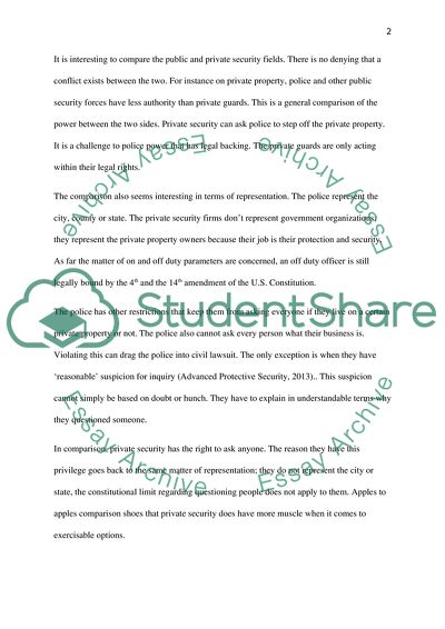 Convergence: Can It Coexist in the Realm of Public and Private Security