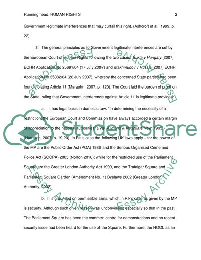 The ECHR and the HRA 1998