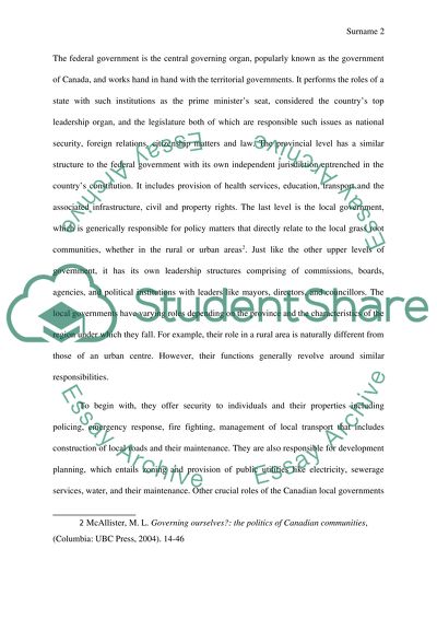 Canadian Local Governments