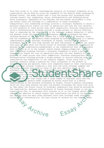 Google Inc Business Strategy