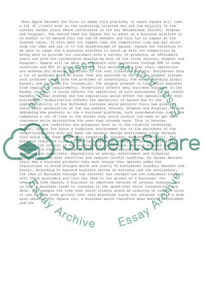 Square Electronic Payment Service Analysis