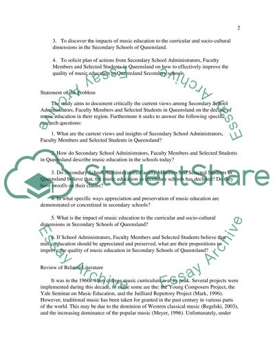 The Decline of Music Education in Queensland Secondary Schools