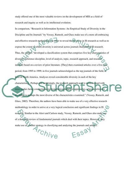 MIS Research and Disciplinary Development by Alavi and Carlson