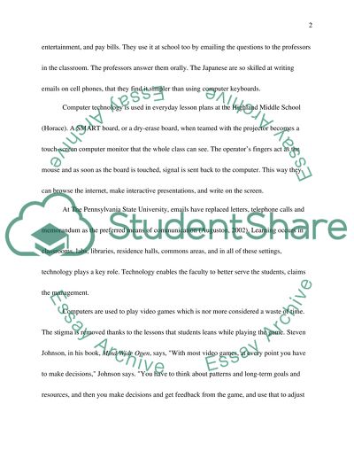 Personal Computers as a Way of Spending Leisure Time