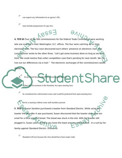 Business- Its Legal, Ethical, and Global Environment - Quiz