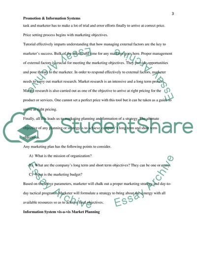 Promotion & Information Systems