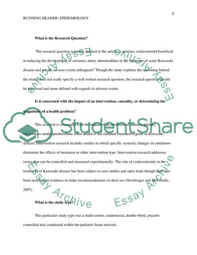 Kawasaki isease - Intervention and Causality