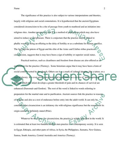 The history of circumcision in the Jewish religion