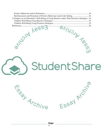 Legislation Frameworks, Codes of Practice and Policies of Positive Behaviour