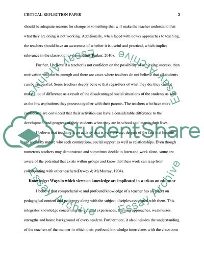 Ways in Which Views on Knowledge are Implicated in Work as an Educator