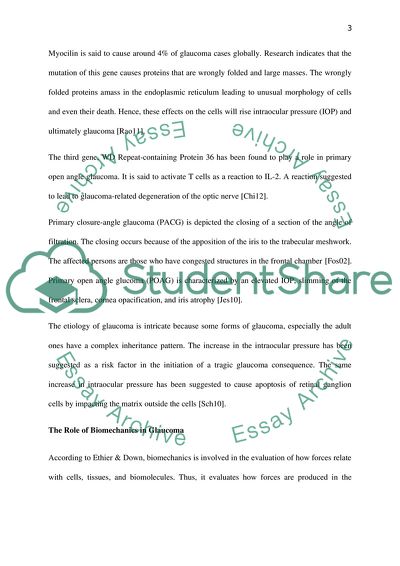 Glaucoma: Biology and the Role of Biomechanics