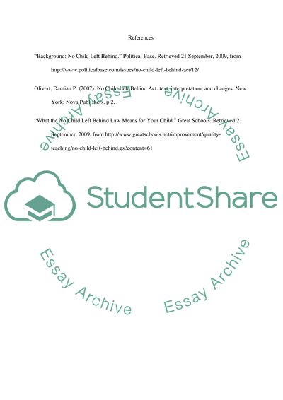 No Child Left Behind Act