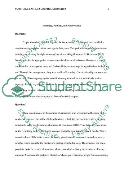 Marriage, Families, and Relationships