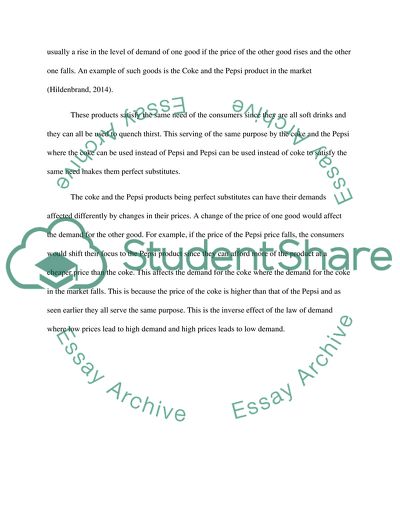 Effect on Demand for Coke as a Result of a fall in the Price of Pepsi