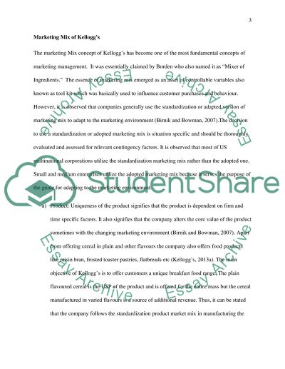 International Marketing of Kellogg Company