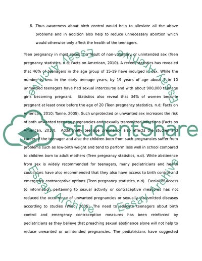 The Issue of Teen Pregnancy