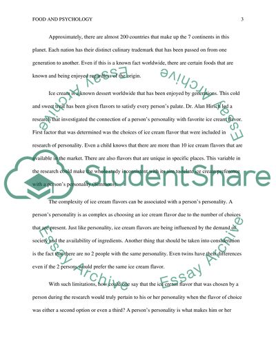 Correlation between ice cream and personality