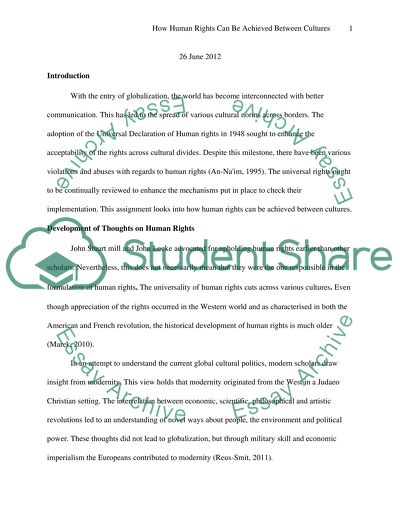 How can people be achieved between cultures