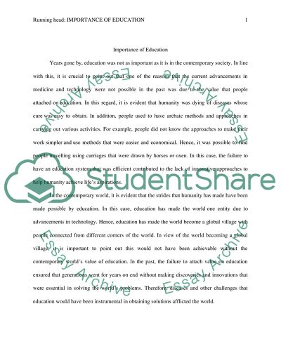 Importance of Education