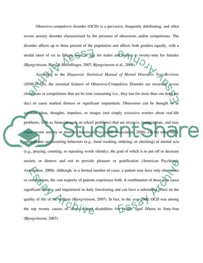 The Therapy in Treating Obsessive-Compulsive Disorder