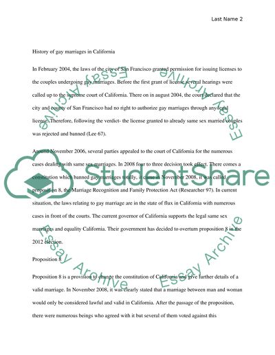 Gay Marriage in California