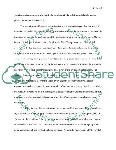 Emerging Commercial, Technical and Economic World Is Getting out of Control