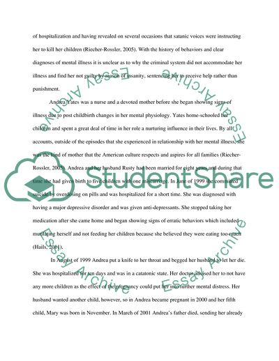 The Difficulty of the Insanity Defense, Despite the Evidence of Mental Illness