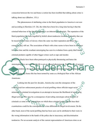 Stereotyping of Blacks as Criminals