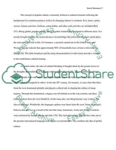 Concepts of Global Culture and Humanity