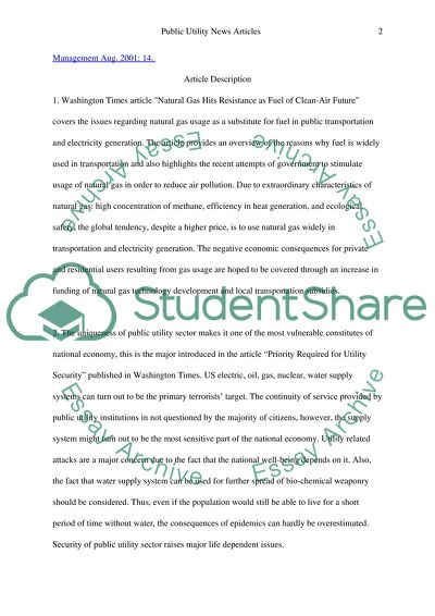 Public Utility News Articles