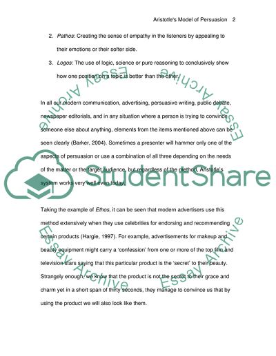 Aristotles Model of Persuasion: Is It Still Relevant Today