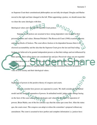 Ideologies of Supreme Court Justices in the US