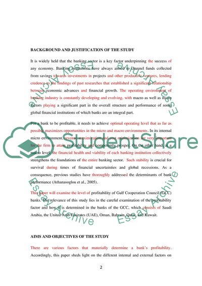 The Level of Profitability of Gulf Cooperation Council Banks