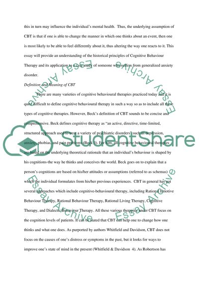 Introduction to Cognitive Behaviour Psychotherapy