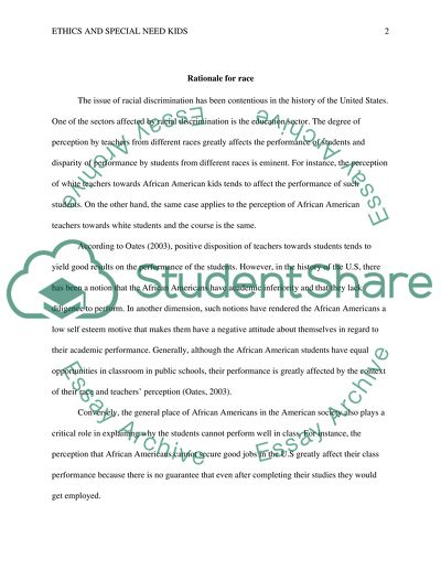 The Role of Race, Ethnicity and Class in Teachers Perception